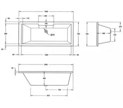Aqua Legend Square Single Ended Standard White Bath - Sizes Available -Duravit Store M700 2020 10 26 7 49 53 626 1
