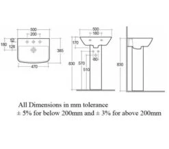 RAK Summit 1 Tap Hole White Basin 500 X 400mm -Duravit Store M700 2020 10 27 14 8 37 144