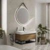 HiB Solstice Cool White LED Illuminated Round Mirror With Matt Black Frame -Duravit Store M700 2020 10 3 7 53 54 445