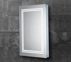 HIB Boundary LED Illuminated Steam-Free Bathroom Mirror With Charging Socket