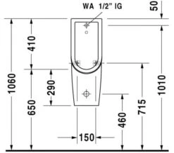 Duravit Starck 3 Rimless Urinal 245 X 300mm -Duravit Store M700 2020 10 6 10 0 52 349