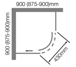 Aquaglass Sphere 900 X 900mm Black Framed Quadrant Enclosure -Duravit Store M700 2020 11 12 14 14 21 137