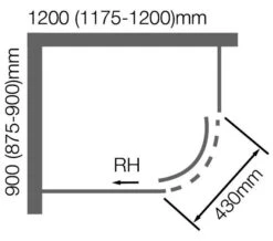 Aquaglass Sphere 8mm Black Framed 1200 X 900mm Offset Quadrant Enclosure -Duravit Store M700 2020 11 13 6 48 10 997