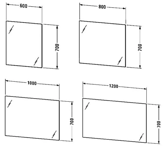 Duravit 700mm Height 4 Sided Ambient Light Led Mirror With Defog System 4 Duravit 700mm Height 4 Sided Ambient Light Led Mirror With Defog System - Image 2