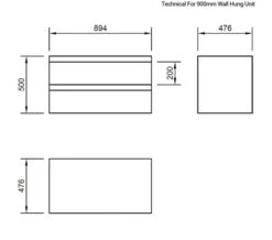 IMEX Flite White Wall Hung Double Drawer Unit And Basin 600mm -Duravit Store M700 2020 11 24 10 29 15 37