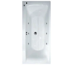 Aqua Oporto Square Rectangular Double Ended Whirlpool Bathtub