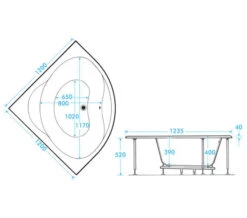 Aqua Lagoon Corner Bath - Different Sizes Available -Duravit Store M700 2020 11 3 11 32 25 496 1