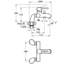 VitrA Minimax S Chrome Bath Shower Mixer Tap With Showerhead -Duravit Store M700 2020 12 16 12 10 50 464