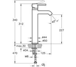 VitrA Minimax S Chrome Tall Basin Mixer Tap -Duravit Store M700 2020 12 16 7 26 44 548