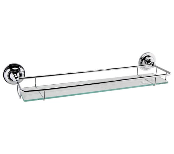 Hudson Reed Traditional Glass Shelf With Chrome Holder 4 Hudson Reed Traditional Glass Shelf With Chrome Holder - Image 2
