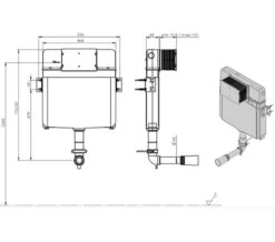 Saneux Flushe 2.0 Ultra Slim Concealed Cistern - Front Flush - HC2036 -Duravit Store M700 2020 12 3 10 50 7 644