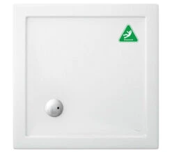 Crosswater Square 35mm Anti-Slip Acrylic White Shower Tray