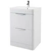 Nuie Parade 800mm High 2 Drawer Floor Standing Cabinet And Basin