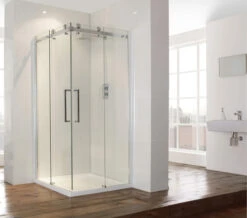 Aquaglass Plus 8mm Frameless Corner Entry Enclosure