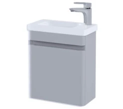 RAK Resort Wall Hung 450mm Wide Cloakroom Matt White Vanity Unit With Basin -Duravit Store M700 2020 6 20 11 59 7 505