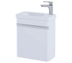 RAK Resort Wall Hung 450mm Wide Cloakroom Matt White Vanity Unit With Basin -Duravit Store M700 2020 6 20 12 4 50 459