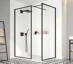 Merlyn Black Framed Showerwall Wetroom Panel -Duravit Store M700 2020 8 10 9 55 8 612