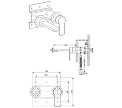 Crosswater Wisp 2 Hole Wall Mounted Single Lever Basin Mixer Tap Set -Duravit Store M700 2020 8 12 8 43 13 724