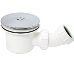Tre Mercati 90mm Chrome Shower Trap And Waste With Removable Grid