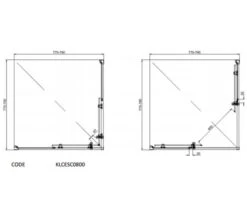 Crosswater Kai 6 Corner Entry 1900mm High Enclosure -Duravit Store M700 2020 8 18 8 17 8 968