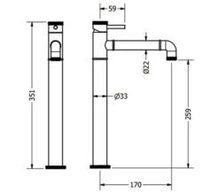 Crosswater MPRO Industrial Tall Monobloc Basin Tap -Duravit Store M700 2020 8 19 10 2 7 339