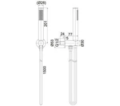 Crosswater MPRO Wall Mounted Shower Kit With Outlet And Hose 16 Crosswater MPRO Wall Mounted Shower Kit With Outlet And Hose -Duravit Store M700 2020 8 27 9 40 40 652