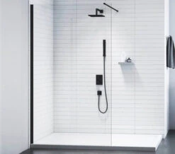 Merlyn Black Frameless Wetroom Panel