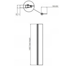 Aqualux Aqua 4 Splash Guard 200mm X 1400mm Polished Silver
