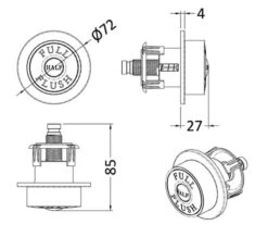 Hudson Reed Traditional Round Dual Flush Push Button 7 Hudson Reed Traditional Round Dual Flush Push Button -Duravit Store M700 2020 9 9 8 56 23 638