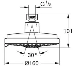 Grohe Rainshower Cosmopolitan 160mm Shower Head Chrome - 27134000 -Duravit Store M700 2021 1 11 10 59 9 162