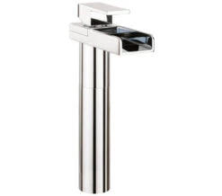 Crosswater Water Square Chrome Tall Monobloc Basin Mixer Tap - WS112DNC