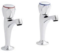 Kartell K-Vit Alpha Chrome High Neck Kitchen Pillar Taps