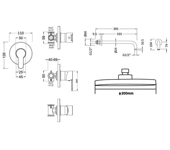 Nuie Arvan Chrome Manual Shower Valve 6 Nuie Arvan Chrome Manual Shower Valve - Image 4