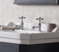 Tavistock Varsity Pair Of Chrome Basin Taps