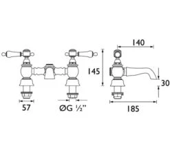 Heritage Glastonbury Bath Filler Tap With Lever Handle -Duravit Store M700 2021 11 16 14 55 26 86