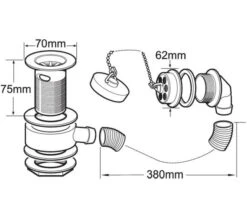 Deva Brass Bath Waste With Overflow And Plug - One And Half Inch -Duravit Store M700 2021 11 2 13 41 53 965