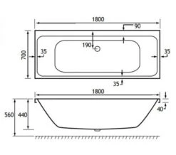 Joseph Miles Malin White 5mm Acrylic Bath - Double Ended -Duravit Store M700 2021 11 27 7 58 3 232