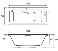 Joseph Miles Portland Beauforte Reinforced Double Ended White Bath With Single Grip -Duravit Store M700 2021 11 29 14 27 16 965 1