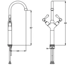 Crosswater Belgravia Tall Monobloc Chrome Basin Mixer Tap -Duravit Store M700 2021 11 3 12 6 23 400