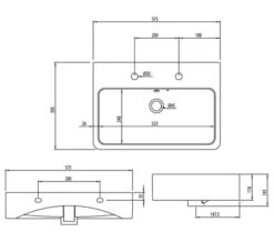 Roper Rhodes Hampton Rectangular White Countertop Basin - HAM560C -Duravit Store M700 2021 12 1 15 3 10 430