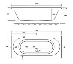 Joseph Miles Biscay Beauforte Reinforced Double Ended Straight Edge White Bath -Duravit Store M700 2021 12 14 11 15 42 276 1