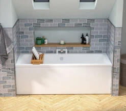 Joseph Miles Portland Beauforte Reinforced Double Ended Rectangular White Bath