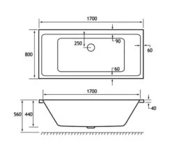 Joseph Miles Portland Beauforte Reinforced Double Ended Rectangular White Bath -Duravit Store M700 2021 12 15 11 2 21 161