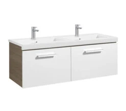 Roca Prisma Unik 2 Drawer Base Unit Textured Ash 1200 X 450mm With Basin -Duravit Store M700 2021 12 20 8 20 41 94