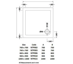 Hudson Reed Pearlstone 40mm Slimline ABS Acrylic Square Shower Tray -Duravit Store M700 2021 12 23 13 2 47 852