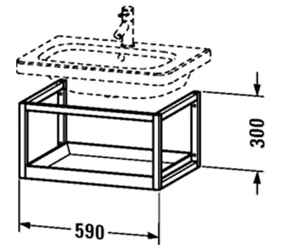 Duravit DuraStyle Wall Mounted ACC Shelf For Washbasin 4 Duravit DuraStyle Wall Mounted ACC Shelf For Washbasin - Image 2