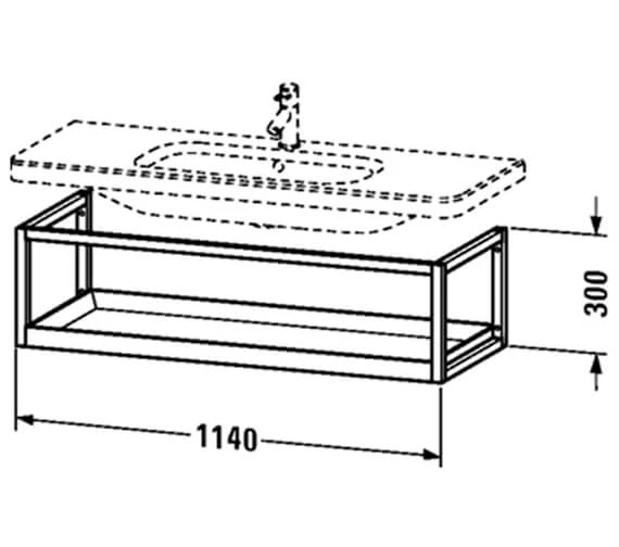 Duravit DuraStyle Wall Mounted ACC Shelf For Washbasin 7 Duravit DuraStyle Wall Mounted ACC Shelf For Washbasin - Image 5