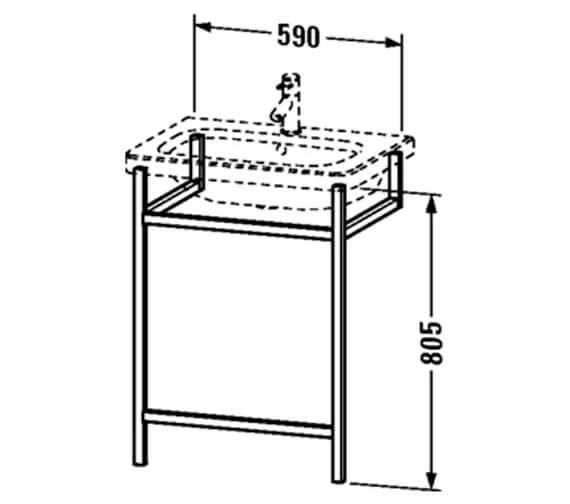 Duravit DuraStyle Floor-Mounted ACC Towel Rail For Washbasin 5 Duravit DuraStyle Floor-Mounted ACC Towel Rail For Washbasin - Image 3