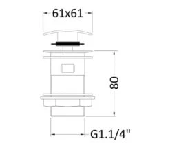 Nuie Chrome Square Push Button Slotted Basin Waste -Duravit Store M700 2021 2 9 8 59 43 57