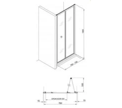 Crosswater Clear 6 1950mm Height Bi-fold Door -Duravit Store M700 2021 3 15 10 34 0 868